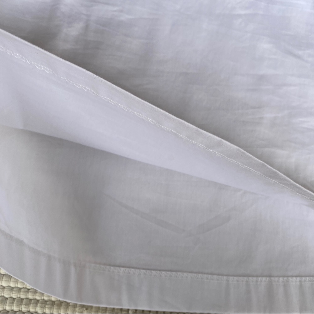 Calvin Klein White Poplin Ruffle Sleeve Blouse XL NWT Summer Chic - Picture 4 of 10